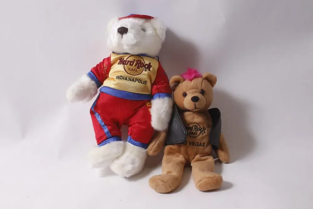 Hard Rock Cafe Teddy Bear Lot Indianapolis Las Vegas Souvenir ~ 260702-WH 1125